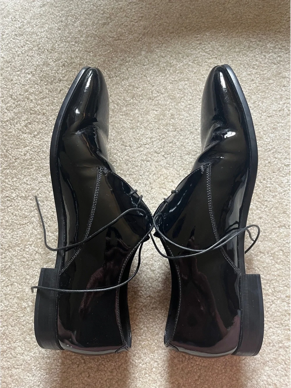 Giorgio Armani Black Patent Leather Dress Shoes